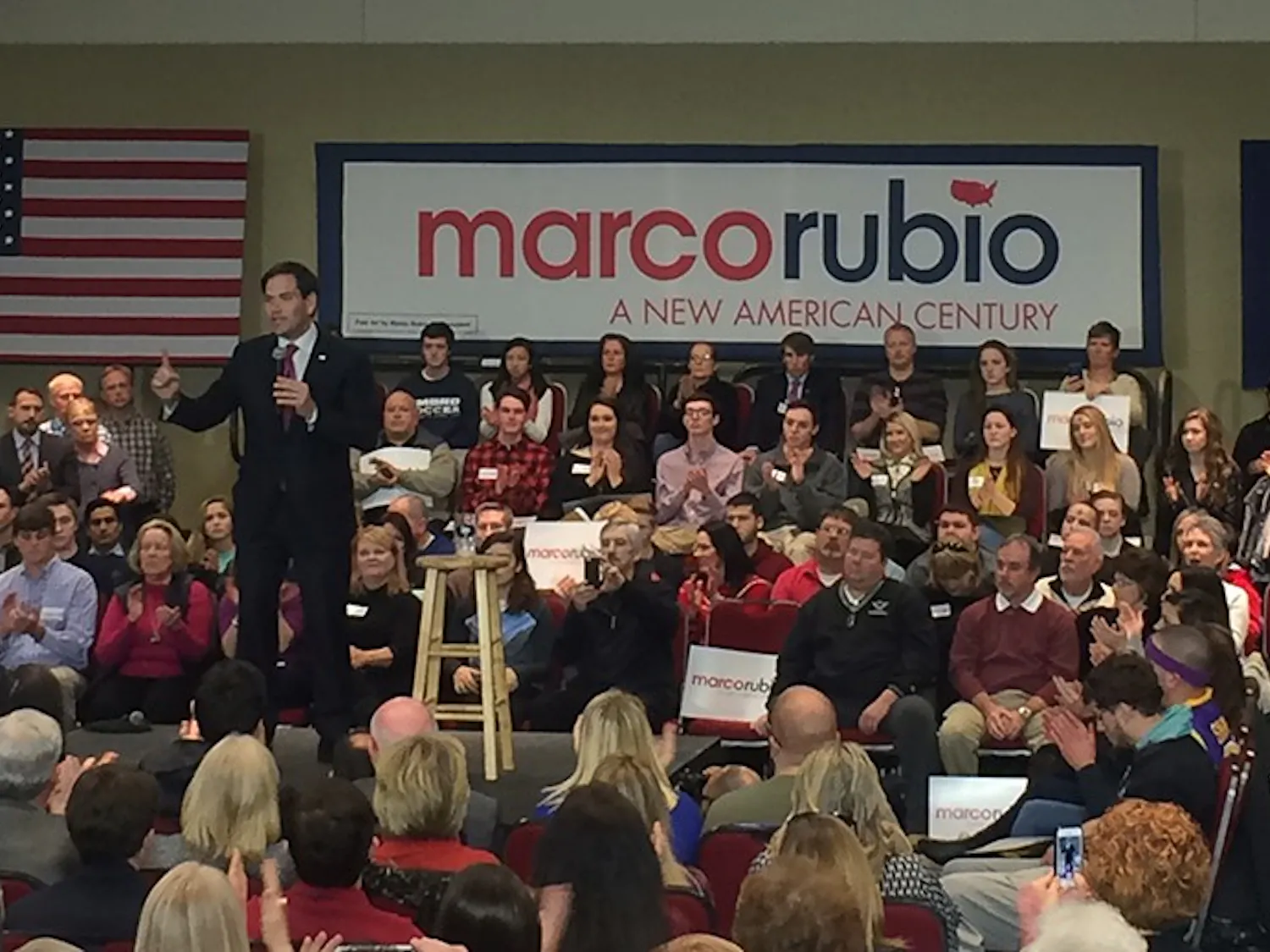 Marco Rubio spoke at a town hall in Columbia yesterday afternoon in preparation for the South Carolina primary.