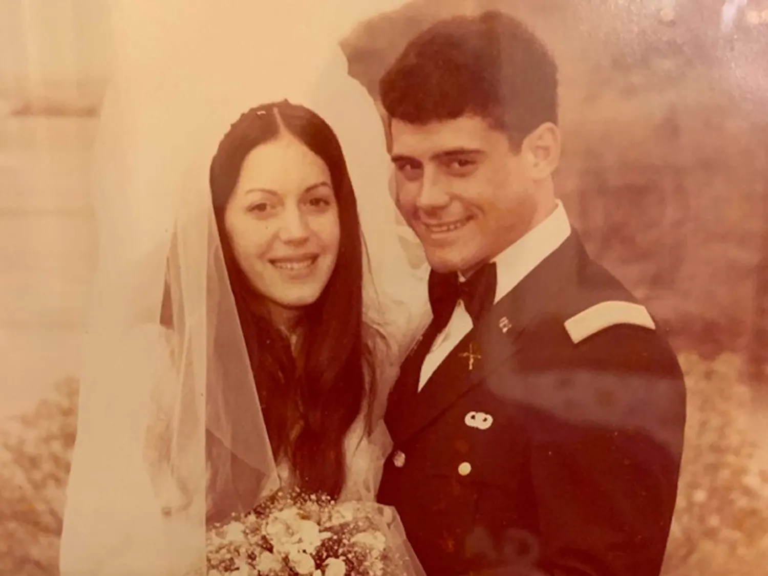 University of South Carolina President Bob Caslen and First Lady Shelly Caslen pose on their wedding day. They married on April 16, 1977.