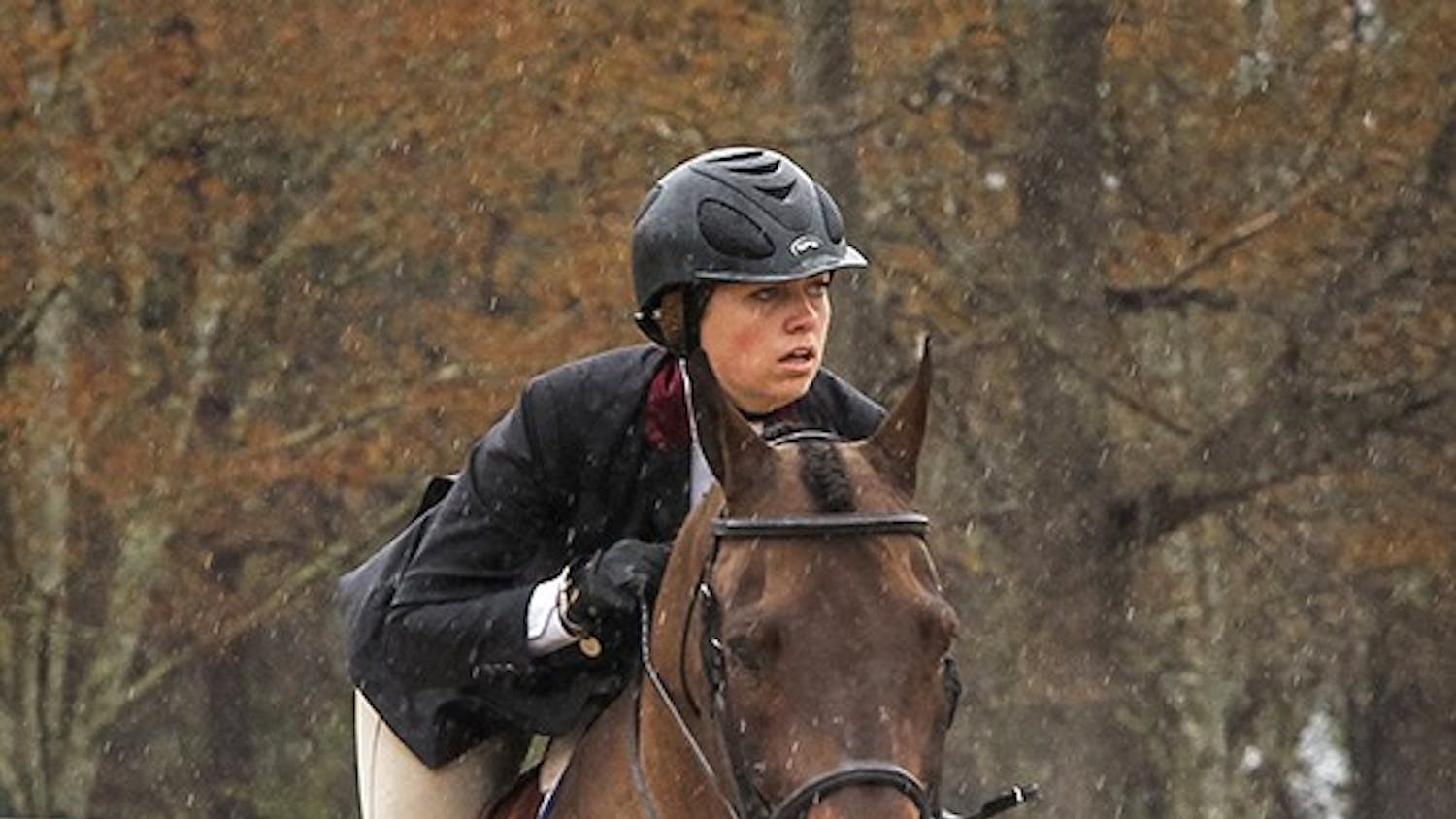 South Carolina's Katherine Schmidt competes on Tony in the Equitation Over Fences competition against Texas A&M in Blythewood, S.C., Friday, March 28, 2014. (Tim Dominick/The State/MCT)