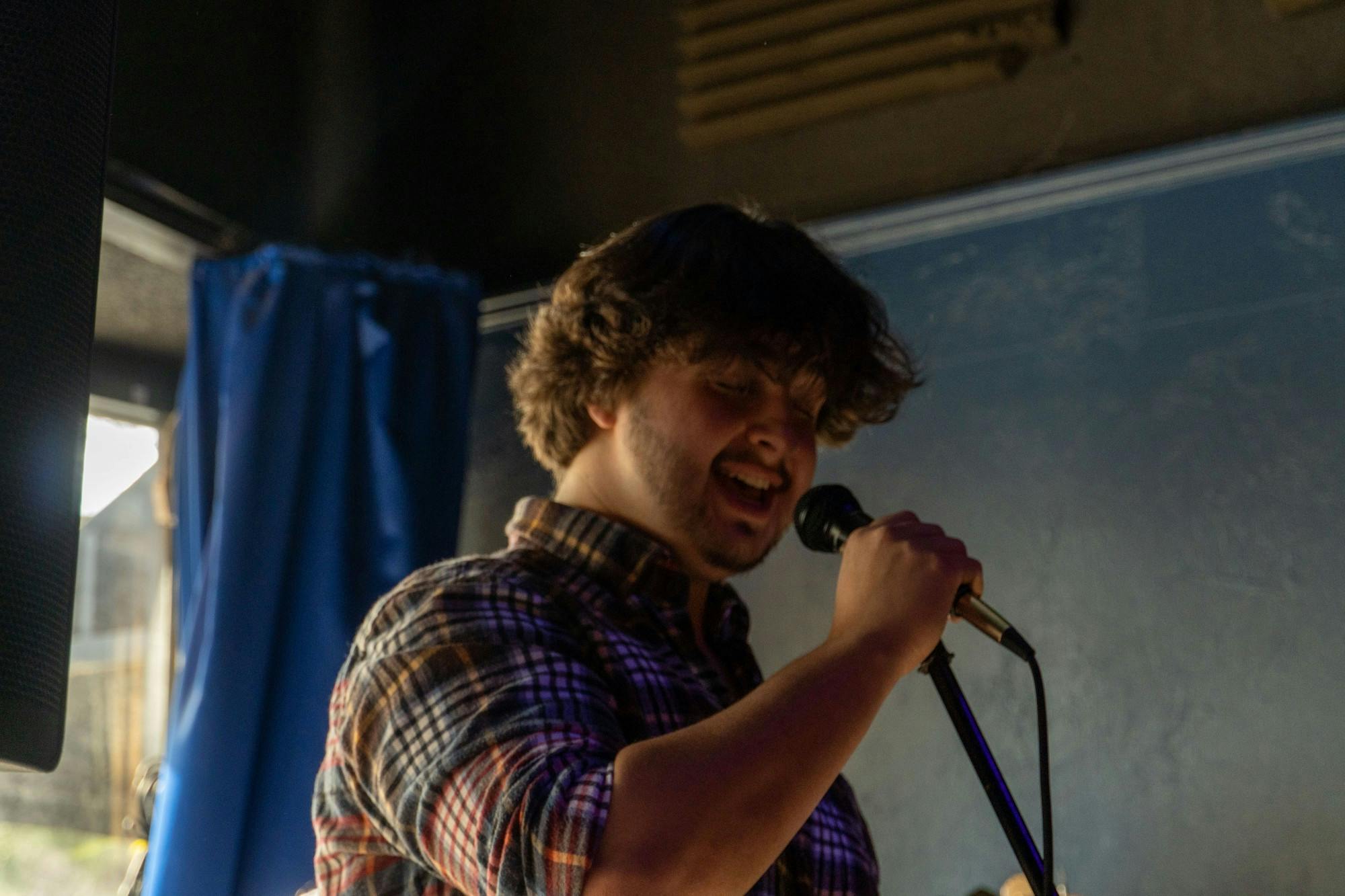 Local band Outta Pocket performs at The Joint on Main 1710, a local jazz and tapas restaurant in Columbia, South Carolina on March 25, 2022. Rex Hagins, Outta Pocket’s guitarist, recommends emerging artists to engage and be active within their community.&nbsp;