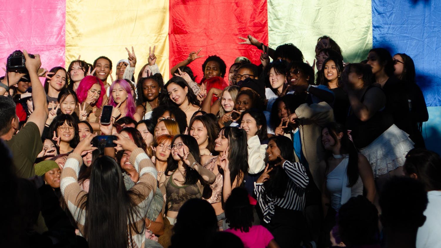 Performers from all the groups in the K-Pop dance contest take a photo together at the SC Korean Festival at 1412 Richland St. on Nov. 1, 2025. The Korean Festival has been running for 20 years since 2005.