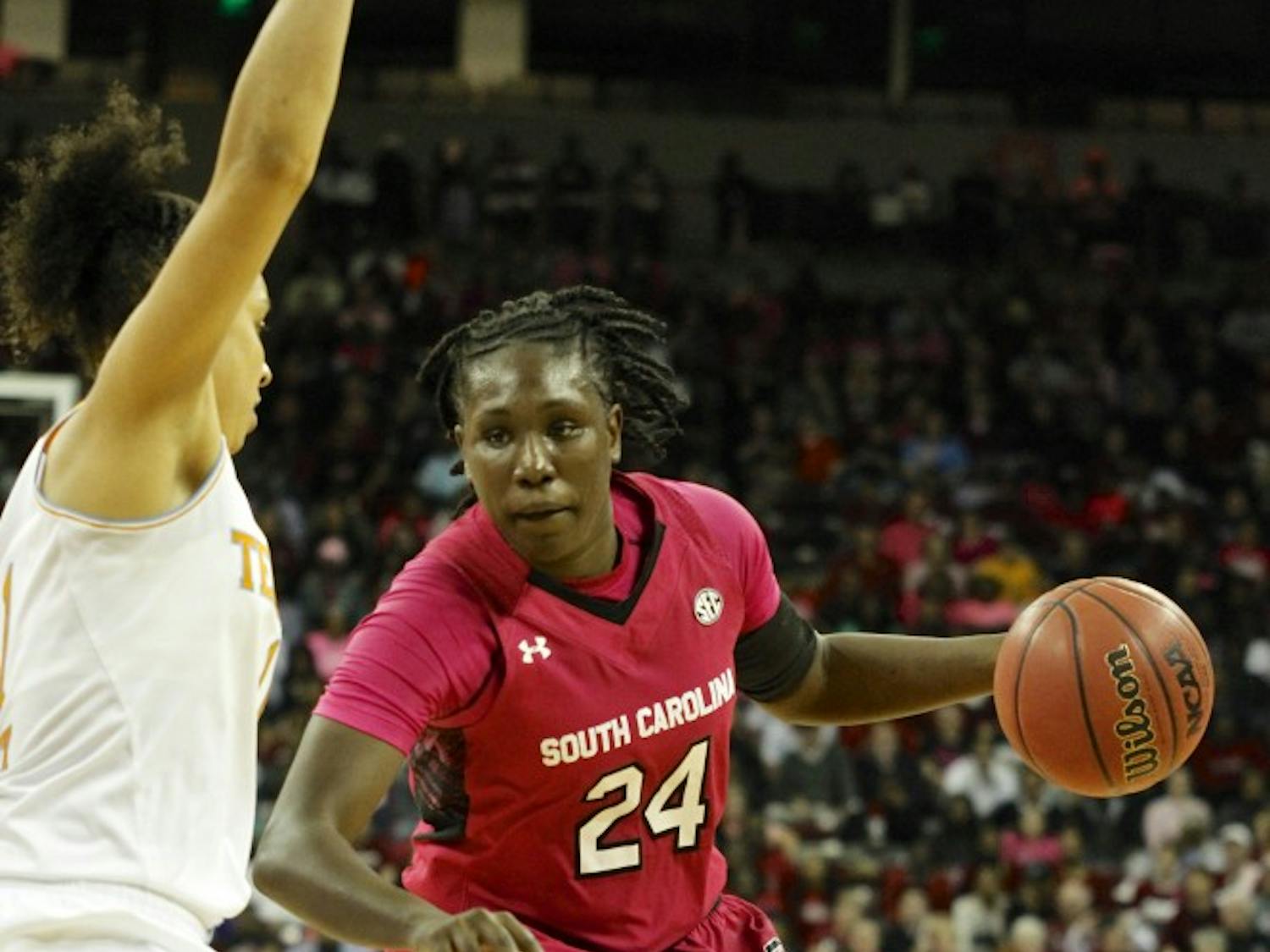 No. 2 South Carolina senior forward Aleighsa Welch scored a team-high 19 points in the Gamecocks' 71-66 win over No. 6 Tennessee, but her biggest impact was on the boards. Welch came down with 14 rebounds, nine of which were offensive. 