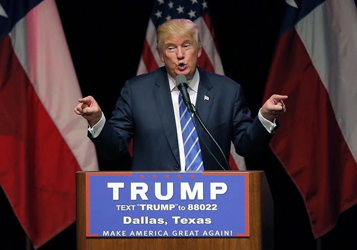Donald Trump speaks at a rally at Gilley&apos;s Dallas on Thursday, June 16, 2016. (Rodger Mallison/Fort Worth Star-Telegram/TNS)