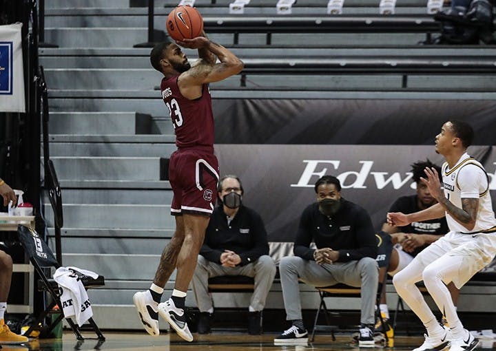 Mizzou Tigers vs. South Carolina Gamecocks at Mizzou Arena in Columbia, MO. on Tuesday, January 19, 2021.Zach Bland/Mizzou Athletics
