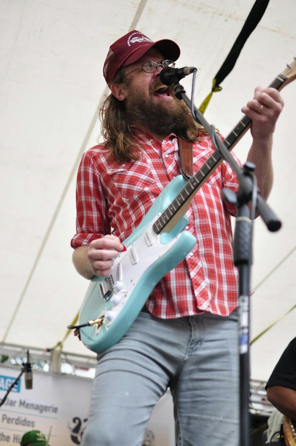 	<p>Locals Josh Roberts and the Hinges played on the Whig stage on Main Street.</p>