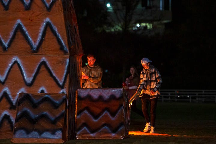 UofSC engineering students set fire to the tiger at the annual Tiger Burn at Bluff Road Intermural Field on Nov. 21, 2022.. Doors opened at 5:30, and the fire began promptly at 7:00 p.m.
