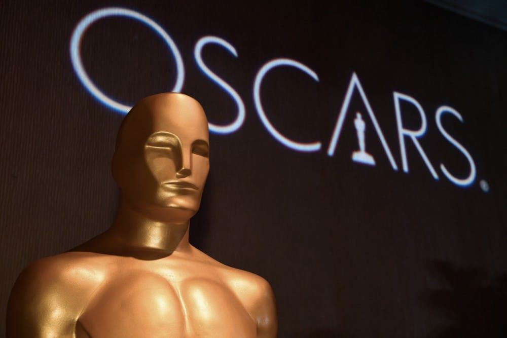 Oscar statue watches over the 91st Oscars Nominees Luncheon at the Beverly Hilton hotel on February 4, 2019 in Beverly Hills. (Robin Beck/AFP/Getty Images/TNS) **FOR USE WITH THIS STORY ONLY**