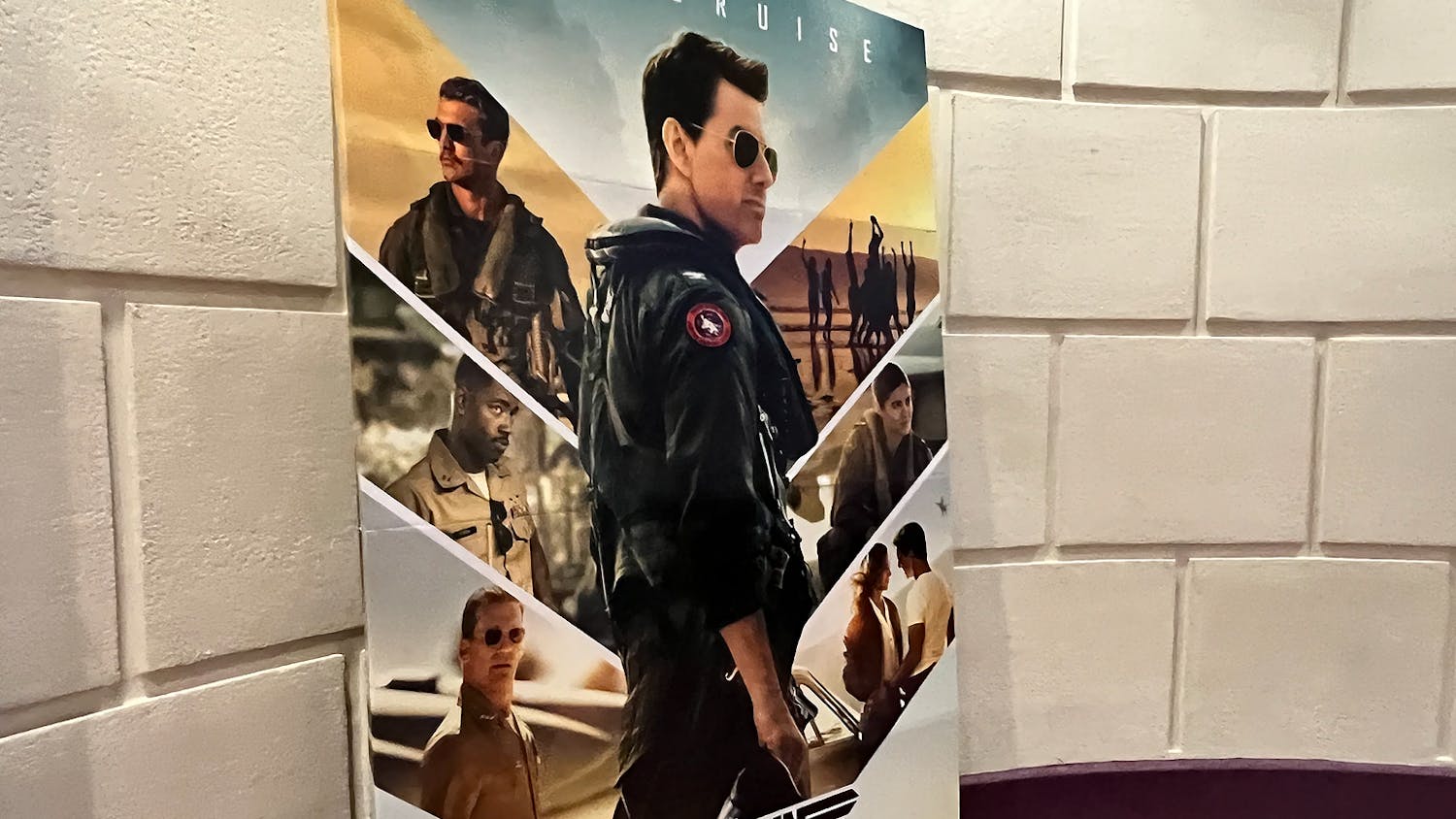 A promotional stand for "Top Gun: Maverick," released in movie theaters on May 27, 2022.