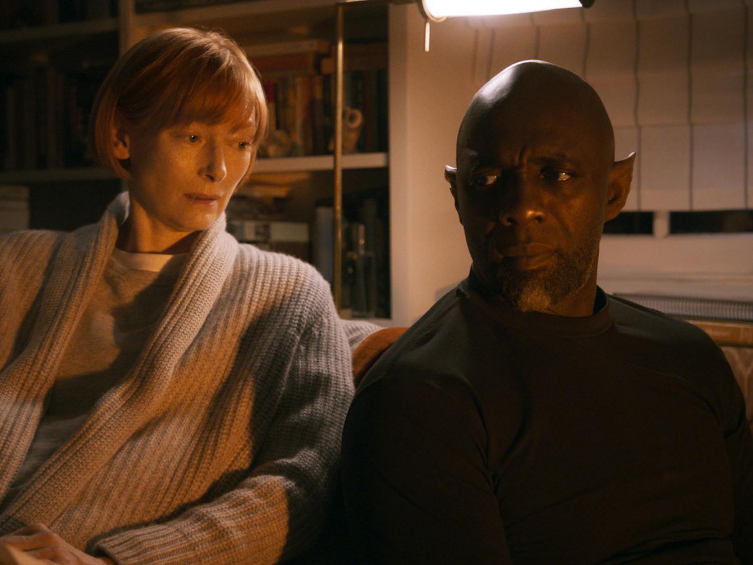 Tilda Swinton, left, and Idris Elba in "Three Thousand Years of Longing." (Courtesy Metro Goldwyn Mayer Pictures Inc./TNS)