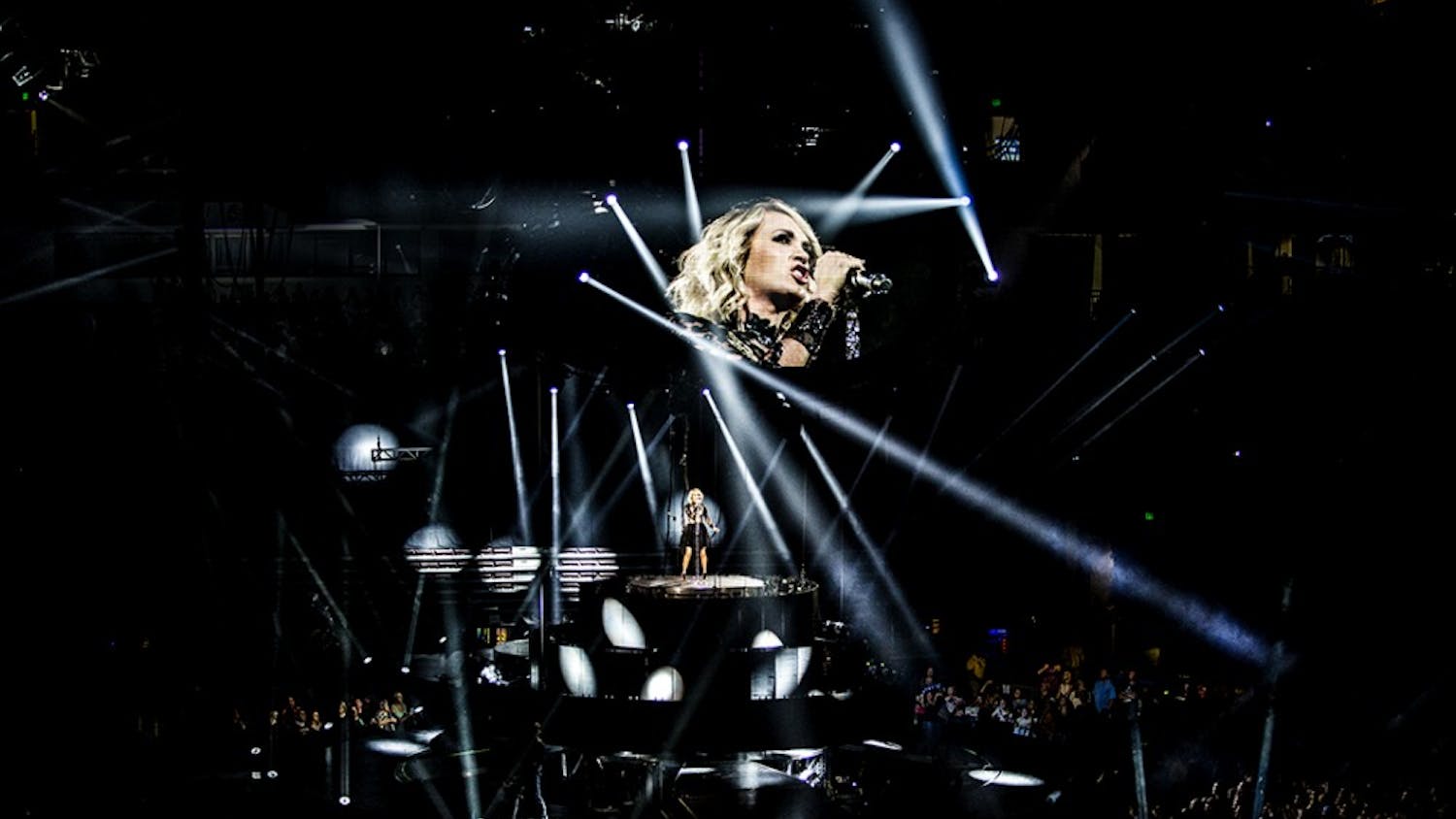 Carrie Underwood performed old classics as well as newer material to a large crowd at the Colonial Life Arena.