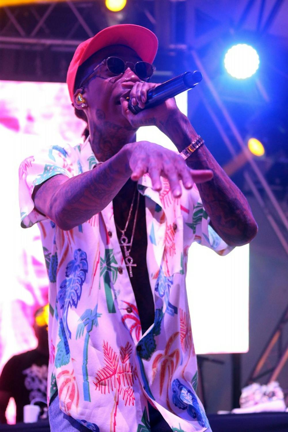 Wiz Khalifa in concert on July 12, 2016 at Zrce Club Papaya in Novalja, Croatia during the Fresh Island festival. (Dalibor Urukalovic/Pixsell/Abaca Press)
