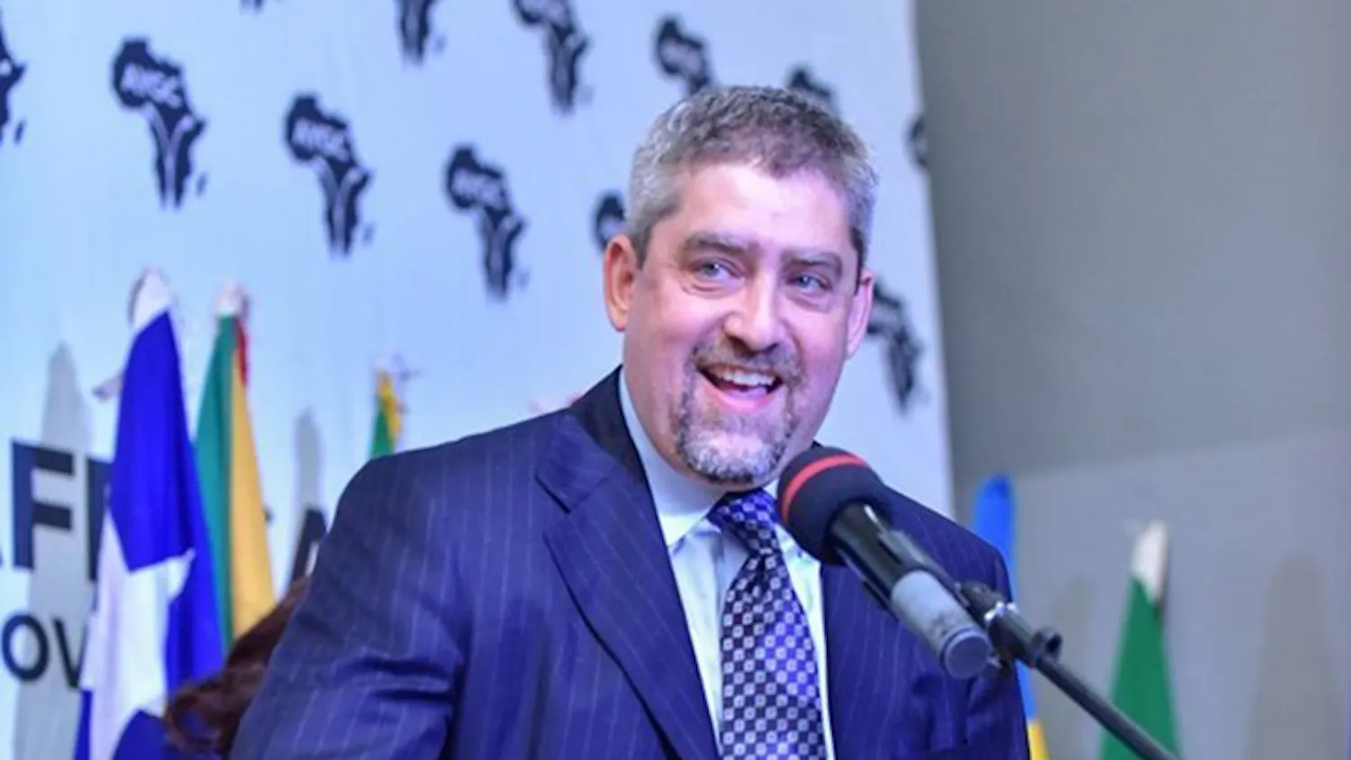 Joel Samuels delivers the keynote address at the African Youth and Governance Convergence (2019) in Accra, Ghana.