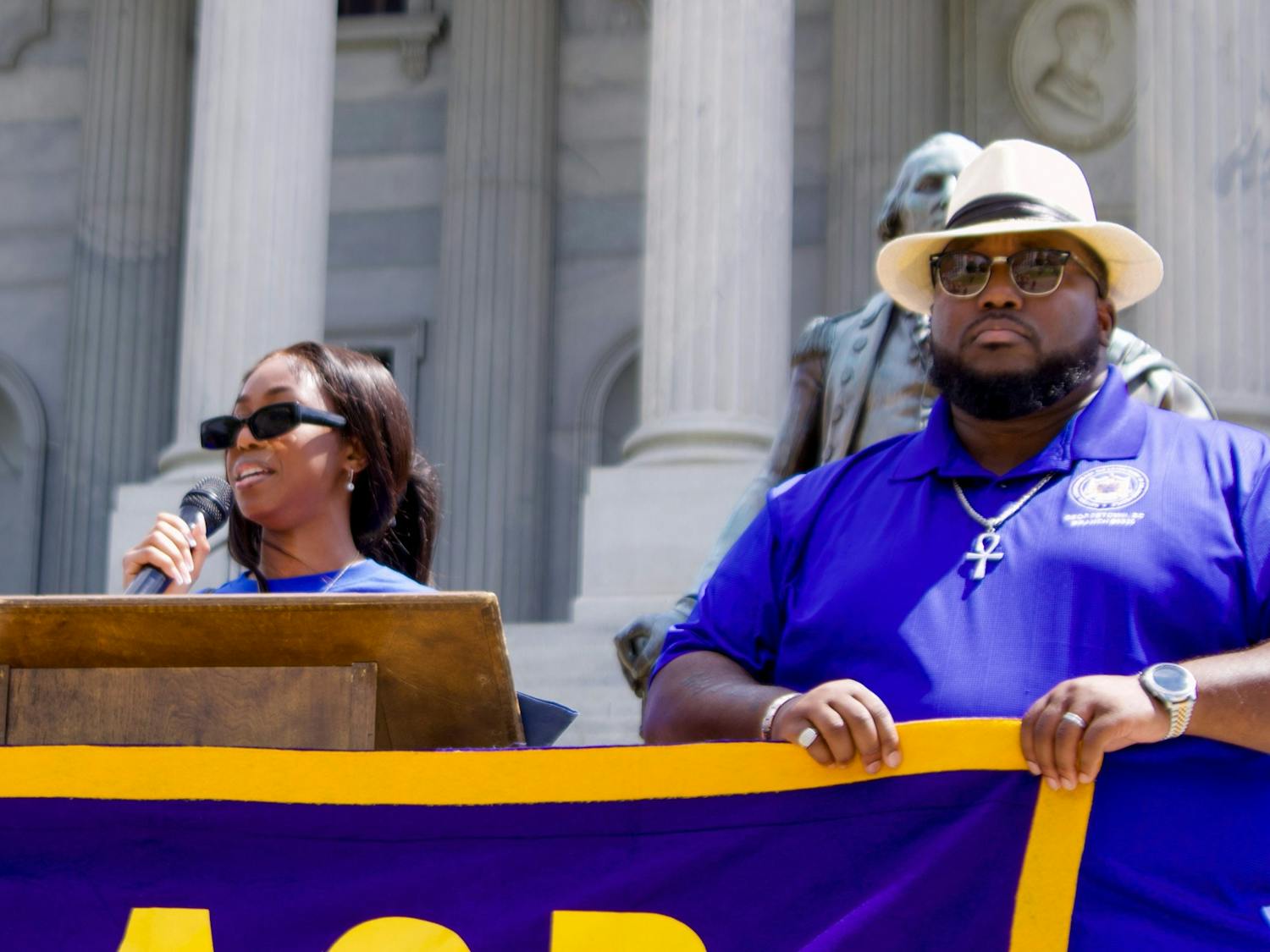 "We are here to protest not only his execution, but the abolition of the death penalty," said Courtney McClain, SC NAACP Youth and College Division President on April 23, 2022. The rally aimed save convicted citizens like Richard Moore from being inhumanely put to death in U.S prisons. &nbsp;