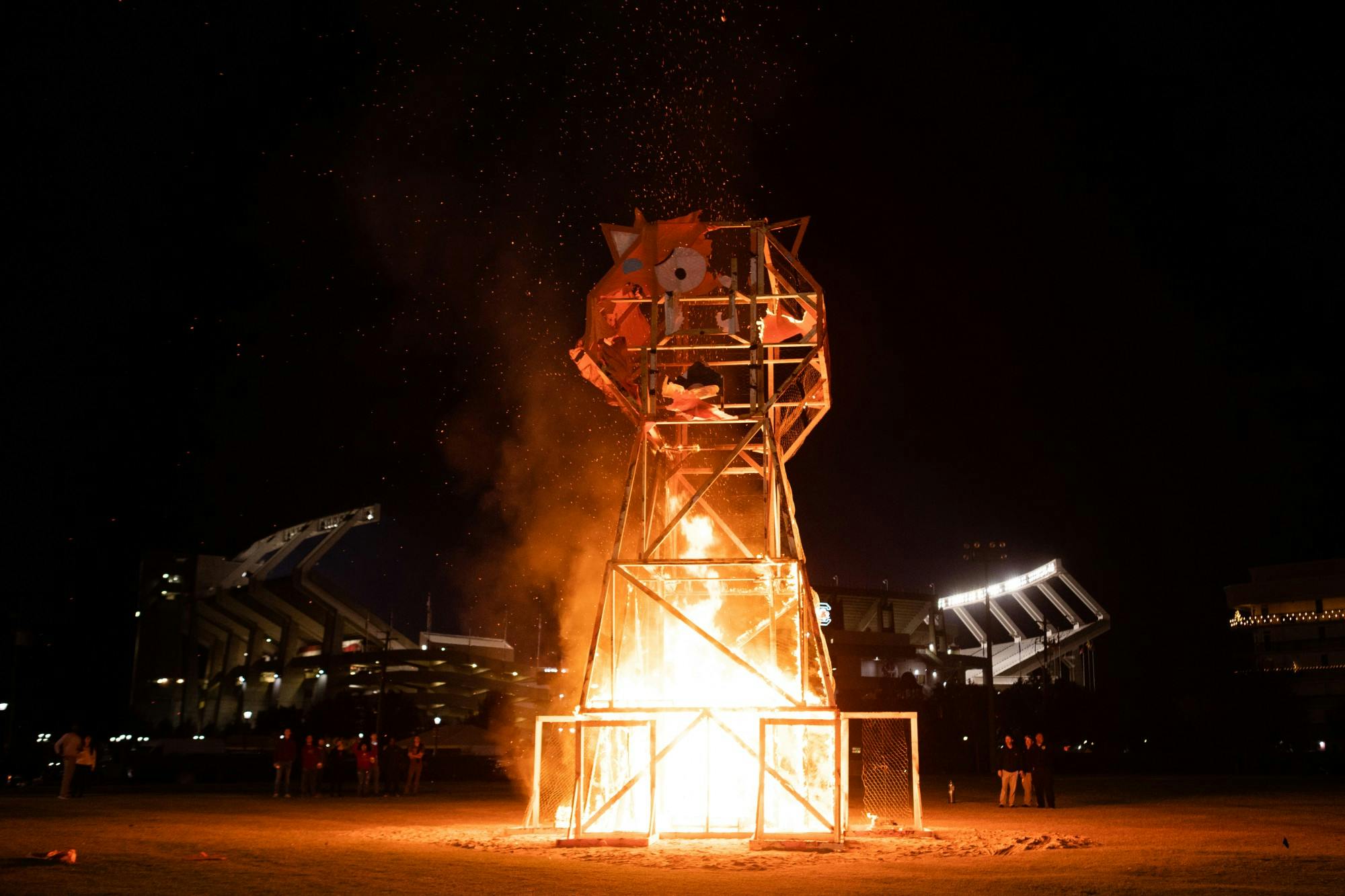 The Tiger Burn, a tradition of the Carolina versus Clemson Rivalry, returned this year. The South Carolina Gamecocks are set play the Clemson Tigers on Nov. 27, 2021 at 7:30 p.m. at Williams-Brice Stadium.&nbsp;
