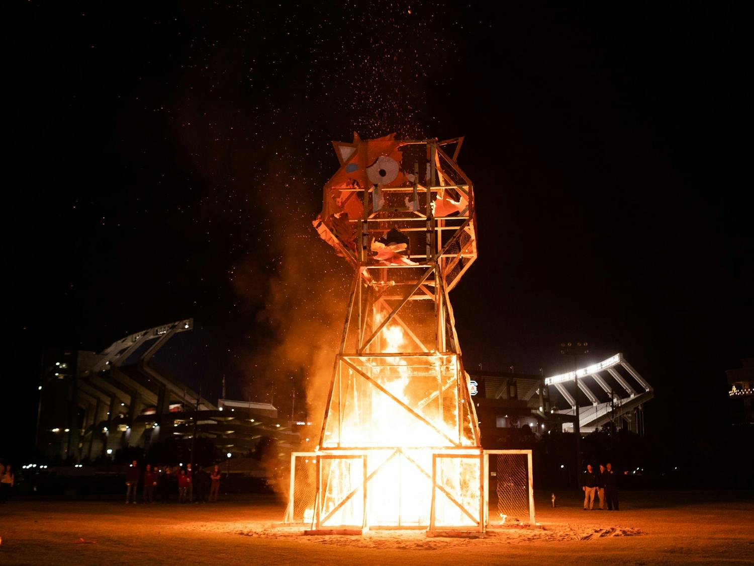 The Tiger Burn, a tradition of the Carolina versus Clemson Rivalry, returned this year. The South Carolina Gamecocks are set play the Clemson Tigers on Nov. 27, 2021 at 7:30 p.m. at Williams-Brice Stadium.&nbsp;