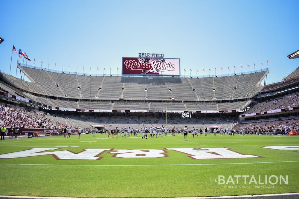 <p>Kyle Field, located on the campus of the Texas A&amp;M University in College Station, Texas, is home to the Texas A&amp;M Aggies football team.</p>