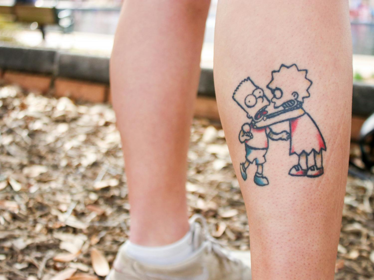 Sandford is not the only member of her family who embraces tattoo culture. Her older brother, Zach Sandford, not only has tattoos, but has a tattoo that nearly matches the image of Bart and Lisa Simpson on Sandford’s calf. The only difference is that his tattoo depicts Bart strangling Lisa. Though the tattoo veers from Sandford’s usual aesthetic, she cherishes the connection it gives her to a sibling that she sometimes struggles to connect with, being 11 years younger than him.