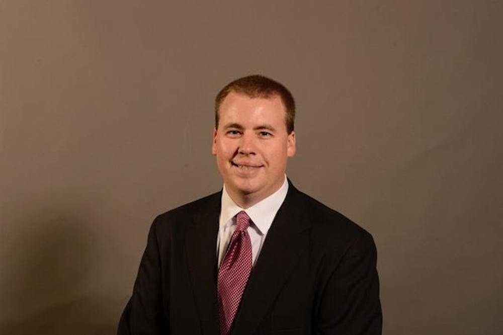 <p>Tyson Lusk sits for a portrait courtesy of Gamecock Athletics. Lusk is the new staff senate president at the University of South Carolina.</p>