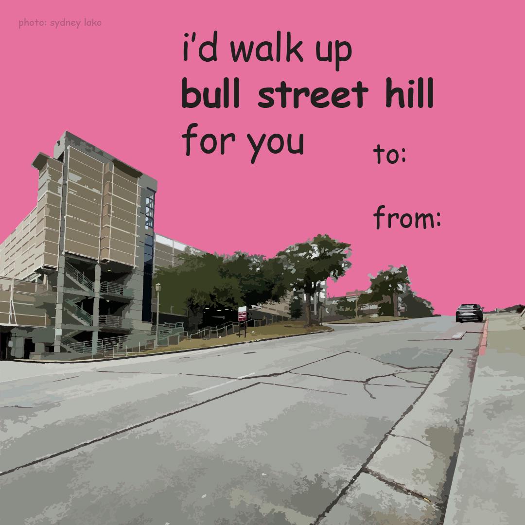 The Daily Gamecock made USC-related Valentine's Day cards to share with their loved ones and fellow Gamecocks.