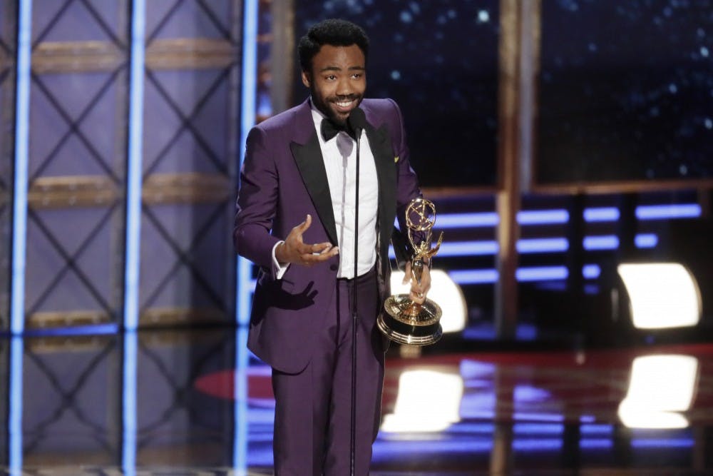 Donald Glover wins Outstanding Lead Actor in a Comedy Series during the show at the 69th Primetime Emmy Awards at the Microsoft Theater in Los Angeles on Sunday, Sept. 17, 2017. (Robert Gauthier/Los Angeles Times/TNS)