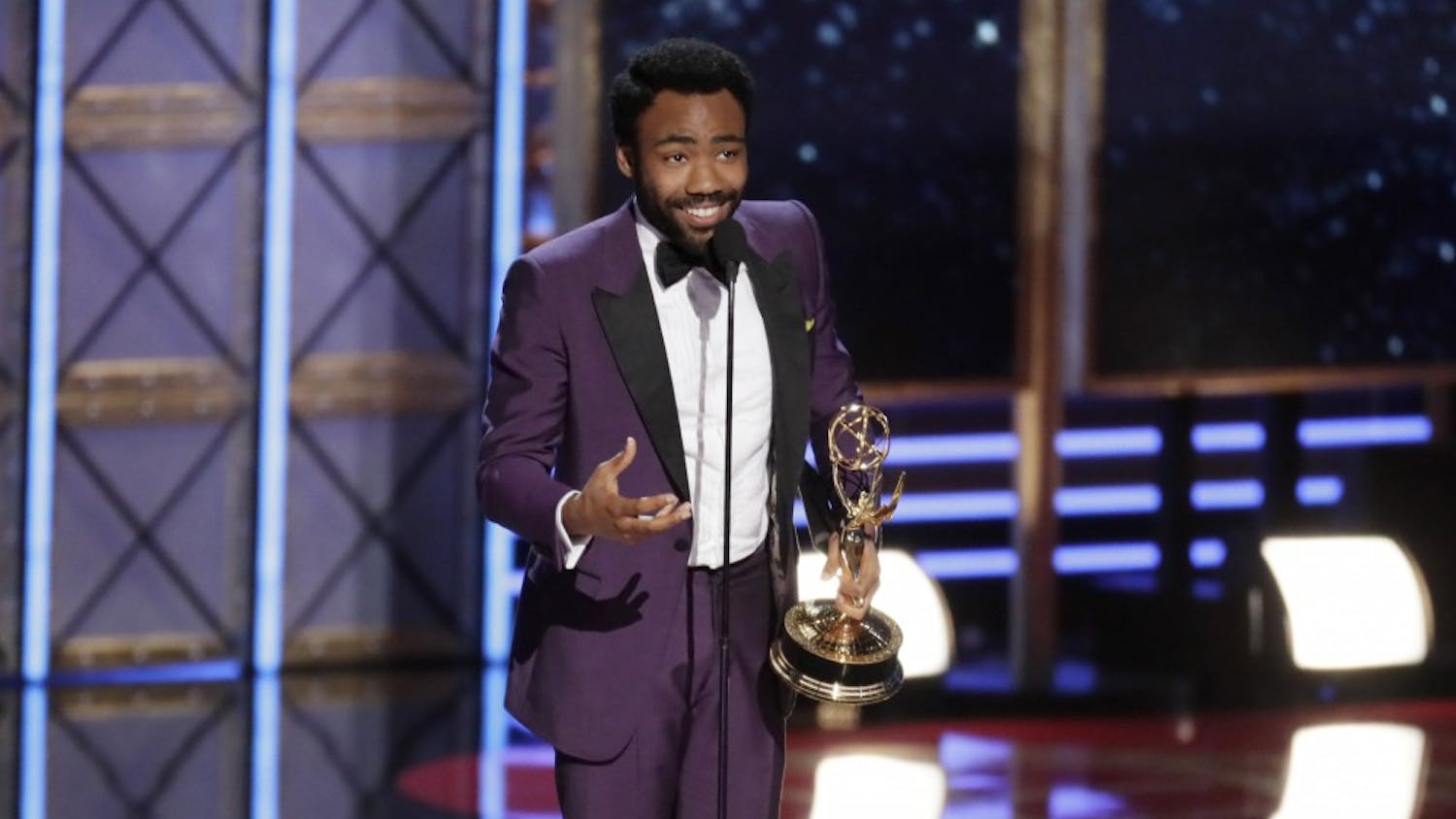 Donald Glover wins Outstanding Lead Actor in a Comedy Series during the show at the 69th Primetime Emmy Awards at the Microsoft Theater in Los Angeles on Sunday, Sept. 17, 2017. (Robert Gauthier/Los Angeles Times/TNS)
