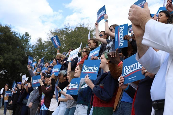 Bernie Sanders supporters were eager to see him at his rally at Finlay Park in Columbia, South Carolina, on Feb. 28. Many supporters expressed their support by dancing, shouting and applauding Sanders’ speech.