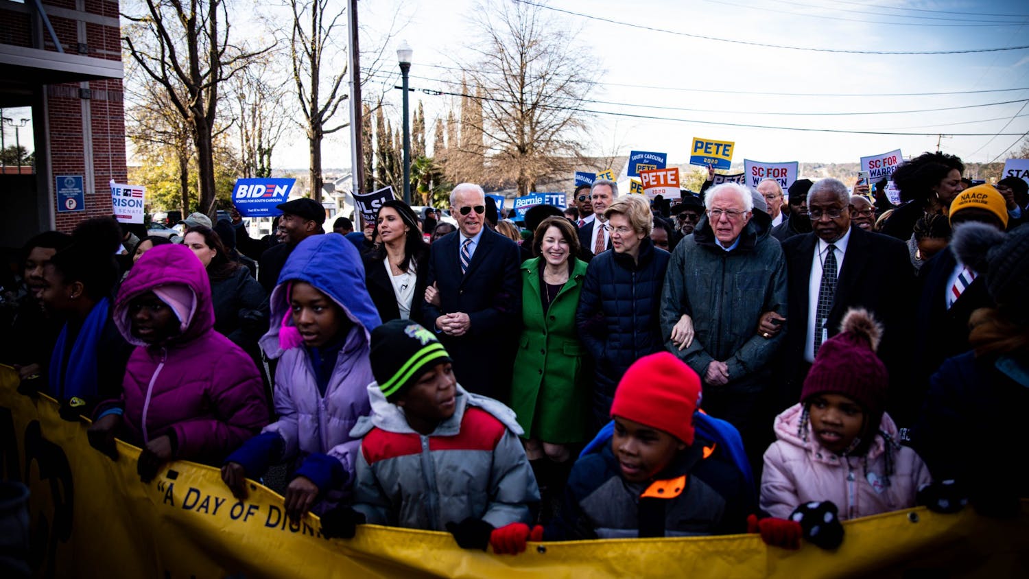 Democratic presidential candidates join the King Day at the Dome rally at Zion Baptist Church on Martin Luther King Jr. Day Jan. 20.