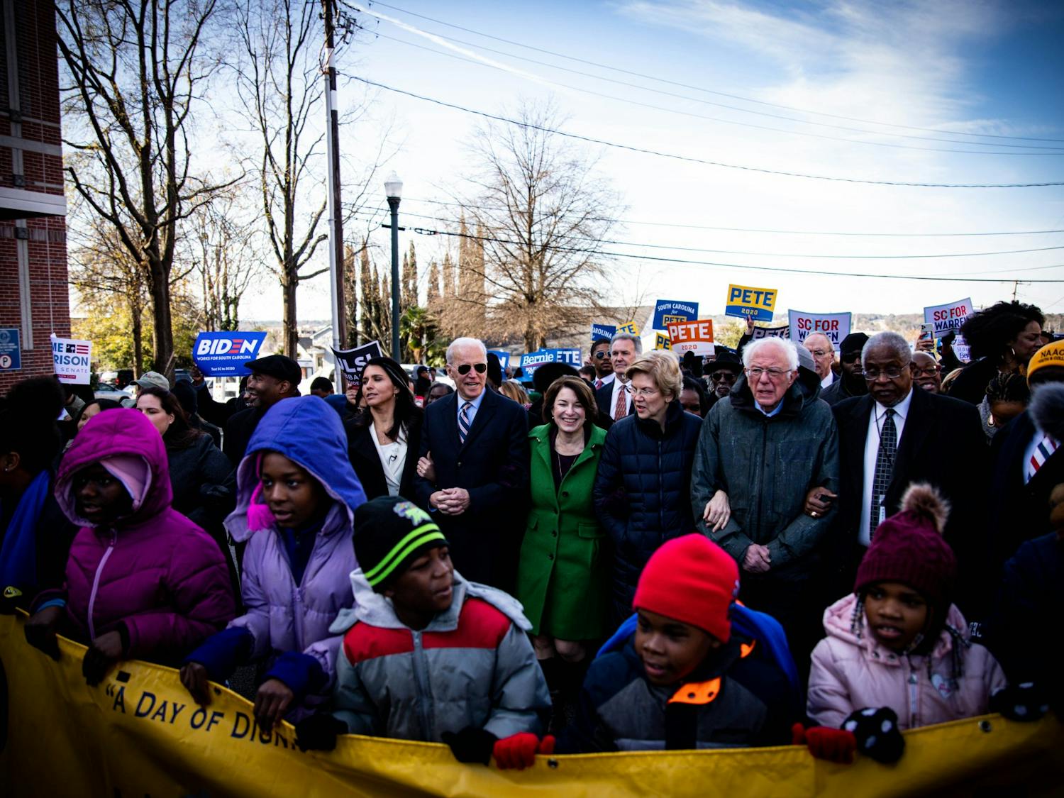 Democratic presidential candidates join the King Day at the Dome rally at Zion Baptist Church on Martin Luther King Jr. Day Jan. 20.