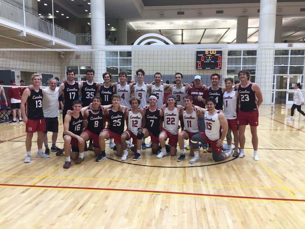 <p>The University of South Carolinas men's club volleyball team at the tournament.&nbsp;</p>