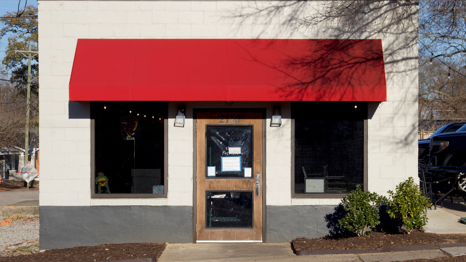 Il Focolare offers a variety of pizzas including red or white sauce and is a great option for a date night. It stands alone at 2150 Sumter St. in Columbia, SC.