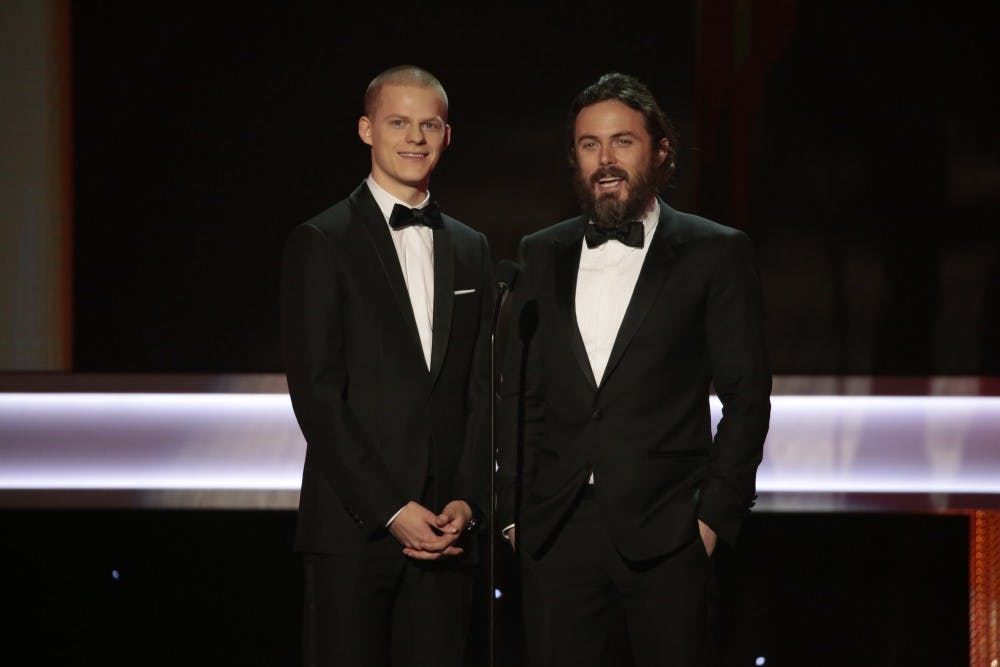 Lucas Hedges and Casey Affleck during the 23rd Annual Screen Actors Guild Awards at the Shrine Auditorium in Los Angeles on Sunday, Jan. 29, 2017. (Robert Gauthier/Los Angeles Times/TNS)