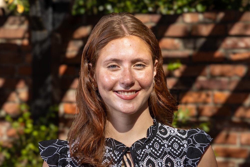 <p>Third-year sport and entertainment management student Kiki D’Apolito poses for a portrait outside the Kennedy Greenhouse on Feb. 17, 2026. D'Apolito will be the next speaker of the student senate for the 2026-27 school year.</p>