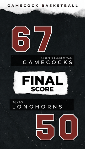 WBB vs Texas FINAL SCORE GRAPHIC