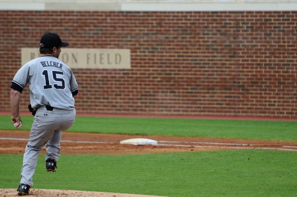 Starting pitcher Nolan Belcher takes the mound for the Gamecocks.