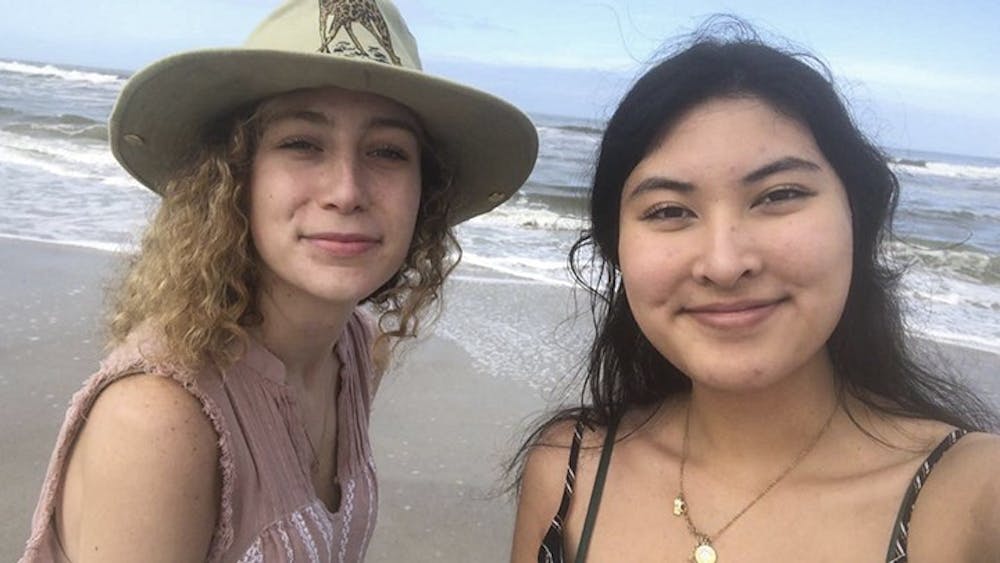 <p>Editor-in-chief Erin Slowey and managing editor Rita Naidu spent spring break on Amelia Island from March 9 - 12. The news broke about the spring break extension two days after this photo was taken.&nbsp;</p>