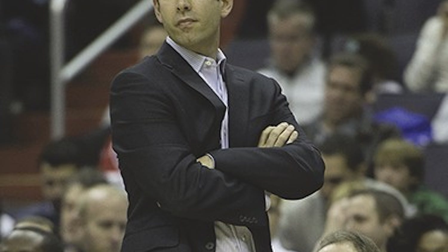 Boston Celtics head coach Brad Stevens on the side court  during the first half of their game against the Washington Wizards played at the Verizon Center in Washington, Wednesday, Jan. 22, 2014.  (Harry E. Walker/MCT)