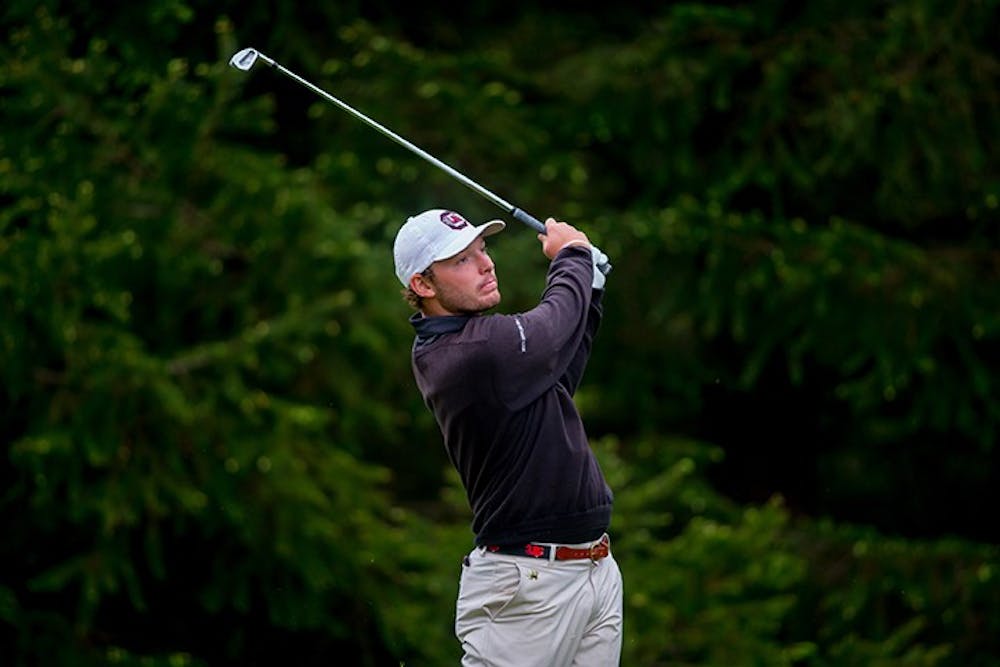 The third round of the NCAA regional men's golf tournament at Gold Mountain Golf Club in Bremerton, Wash. on Saturday May 16, 2015. (Photography by Scott Eklund/Red Box Pictures)