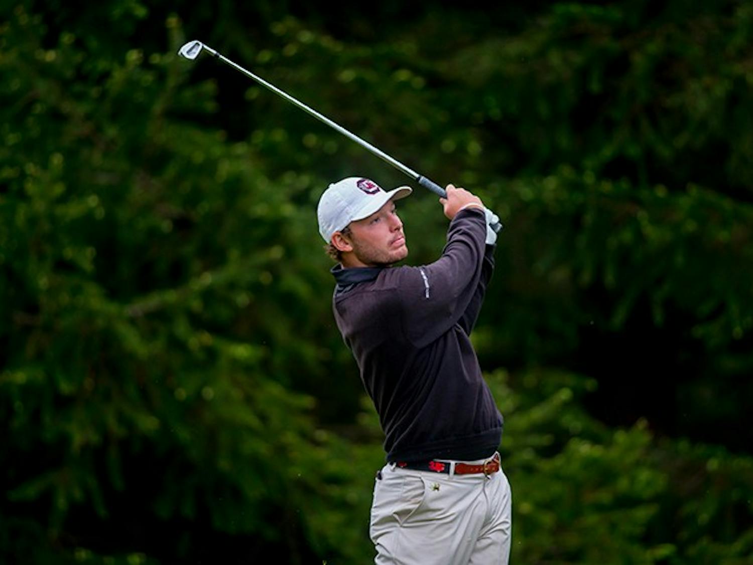 The third round of the NCAA regional men's golf tournament at Gold Mountain Golf Club in Bremerton, Wash. on Saturday May 16, 2015. (Photography by Scott Eklund/Red Box Pictures)