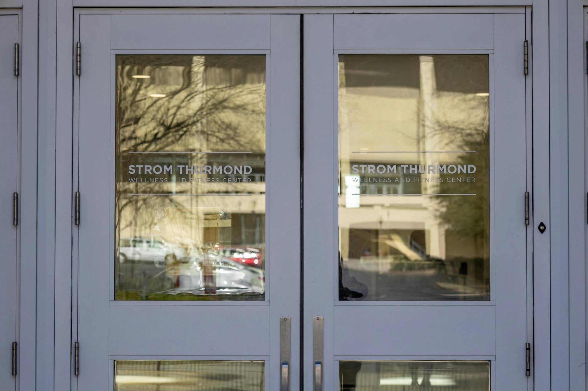 A photo outside of the Strom Thurmond Wellness and Fitness Center on Jan. 16, 2023. The Strom Thurmond Wellness and Fitness Center is named after the U.S. Senator.  