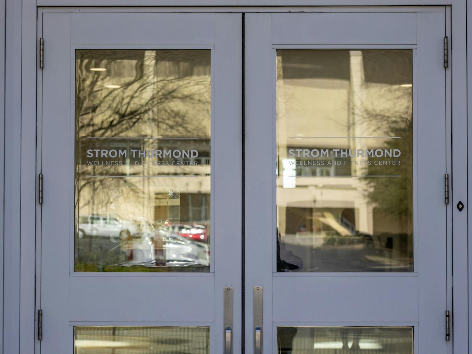 A photo outside of the Strom Thurmond Wellness and Fitness Center on Jan. 16, 2023. The Strom Thurmond Wellness and Fitness Center is named after the U.S. Senator.