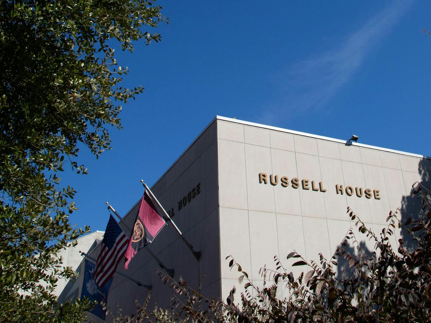 A picture of the outside of Russell House, USC's student union, on Feb. 2, 2024. The USC board of trustees proposed a plan to tear down the building and construct a new one, which would begin in summer of 2025.