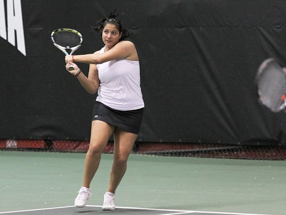 Senior Jaklin Alawi is currently No. 34 in the country in singles.