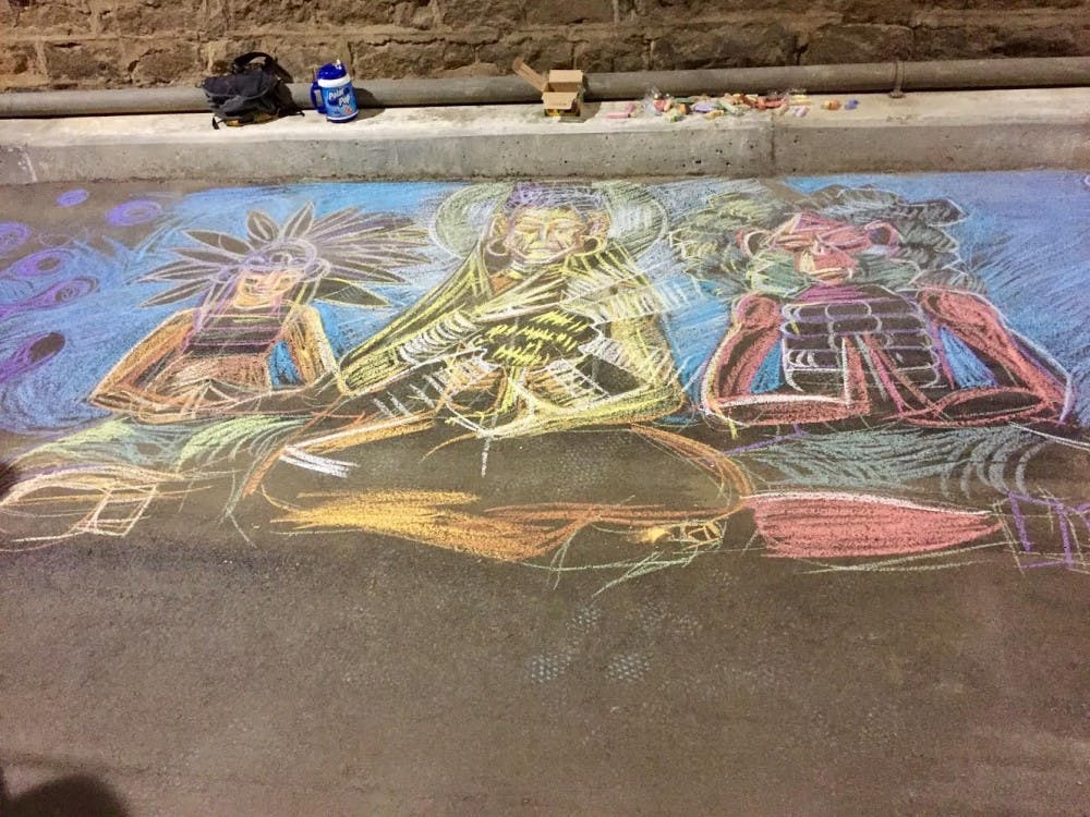 Inspiration for the chalk art in Lincoln Street tunnel came from a plethora of sources.