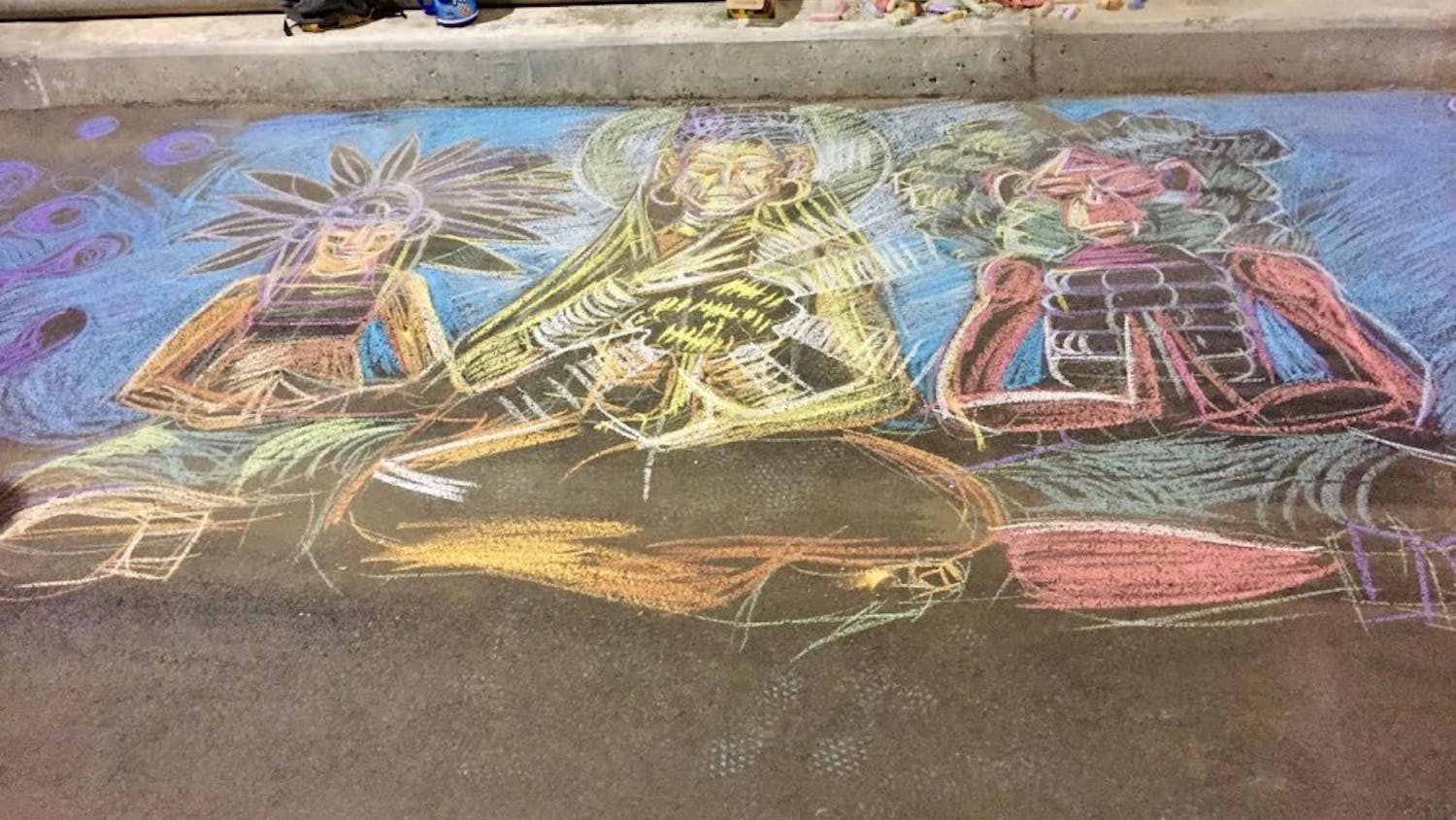 Inspiration for the chalk art in Lincoln Street tunnel came from a plethora of sources.