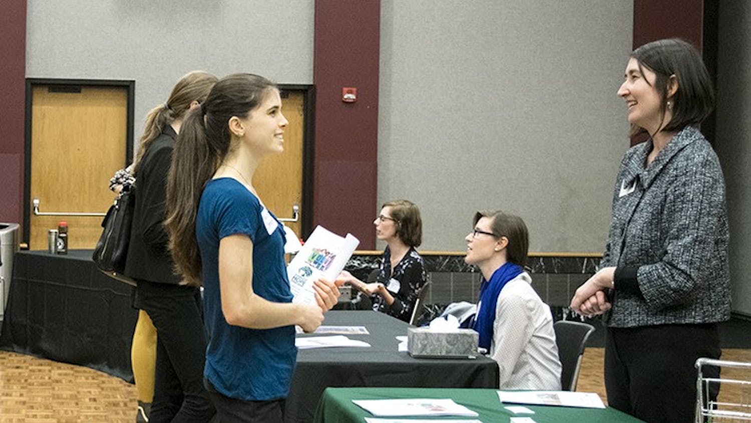 Students had the opportunity to learn about careers and internships in the field of sustainability, a category that is often underrepresented at general career fairs.