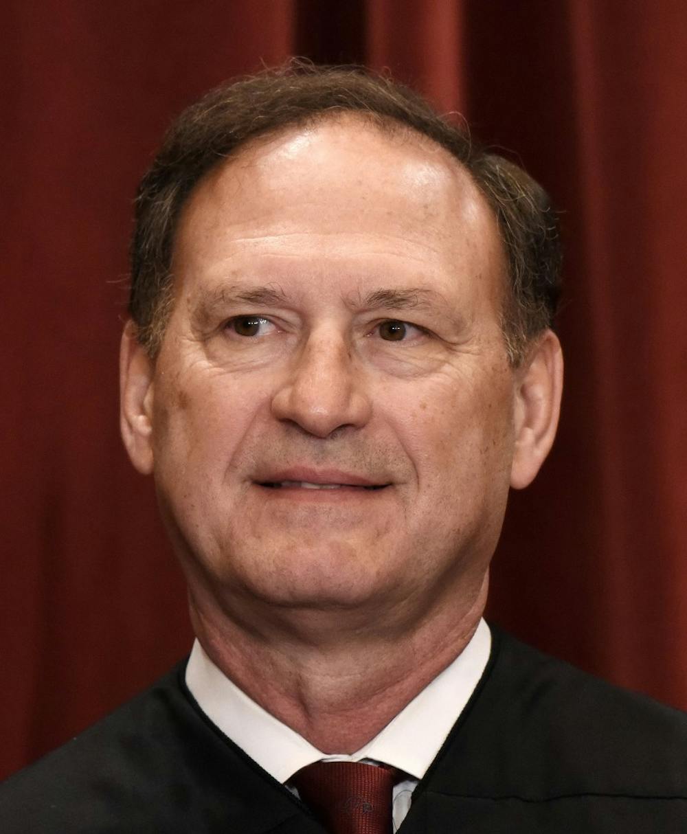 Associate Justice Samuel Alito Jr. poses during a group photograph at the Supreme Court building on June 1 2017 in Washington, D.C.  (Olivier Douliery/Abaca Press/TNS) 