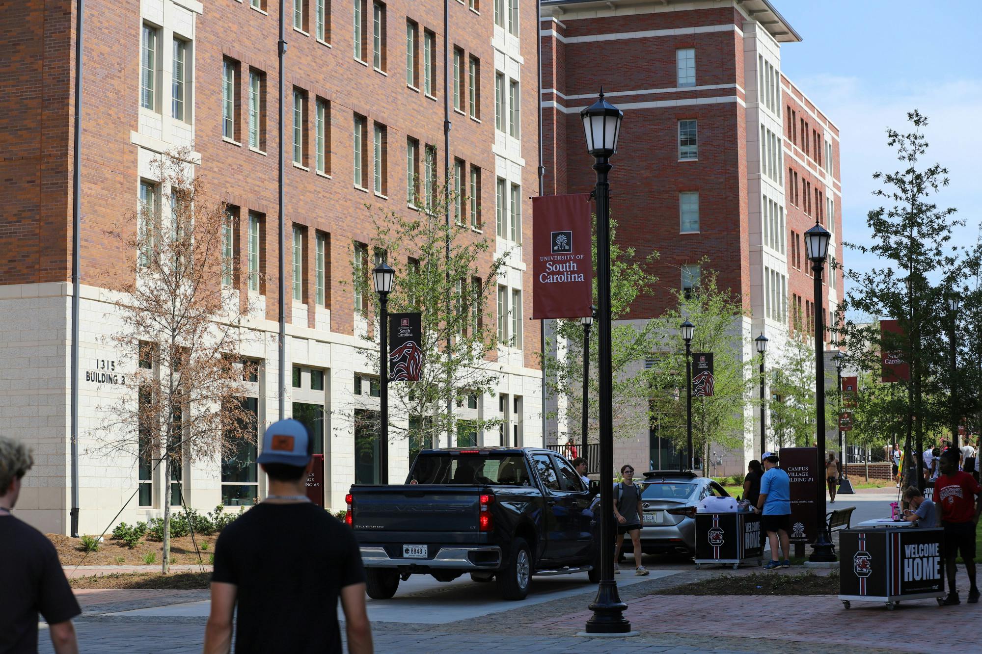 Students move into their dorms at Campus Village on Monday, Aug. 21. There are over 1,800 students living in the new dorms on the south side of campus.