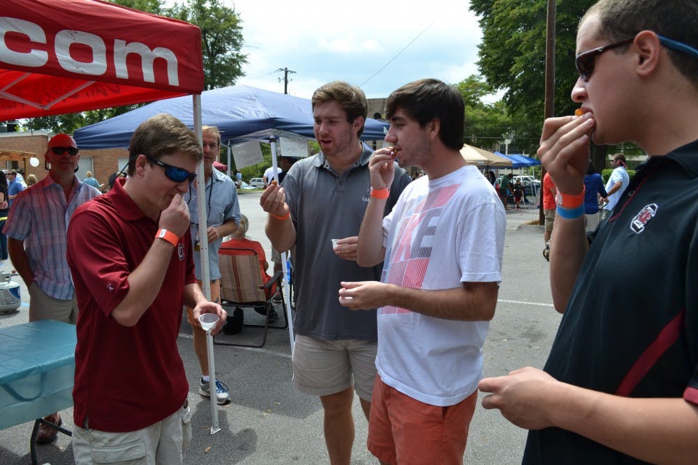 Jordan Hicks (Senior Biology major), Sean McJunkis (Senior Criminal Justice), Spencer Willis (Senior Media Arts), Jon Mattus (Senior zmrketing and Management) 