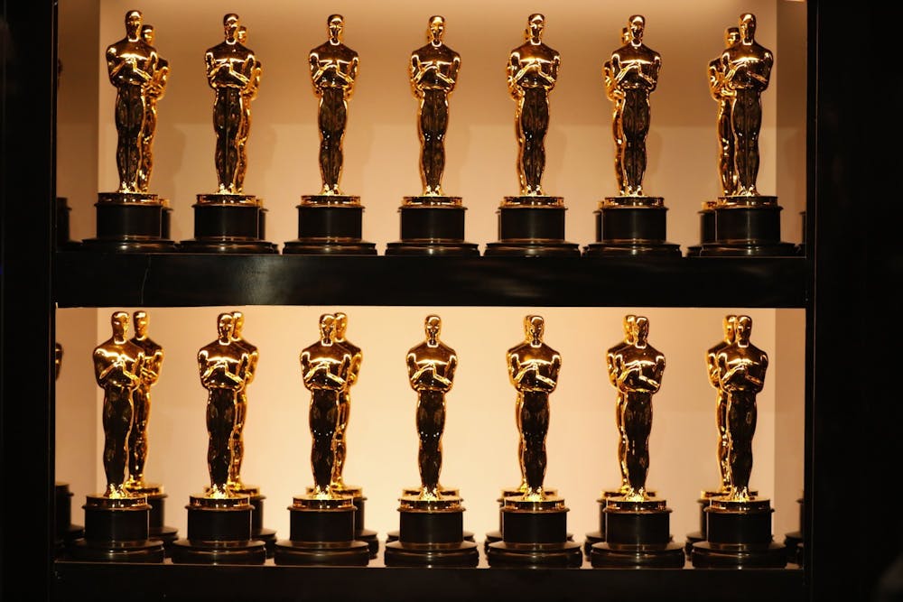 Oscar statues backstage at the 90th Academy Awards on Sunday, March 4, 2018, at the Dolby Theatre at Hollywood & Highland Center in Hollywood, California. (Al Seib/Los Angeles Times/TNS)