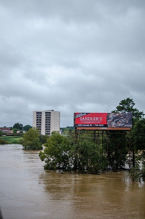 View along the river from West Columbia on October 5. 